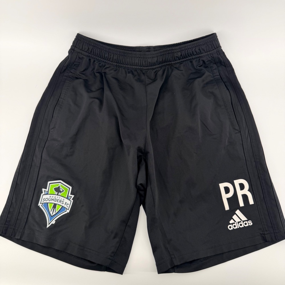 Adidas Seattle Sounders FC Team Issued Preki Training Shorts Mens M Black MLS